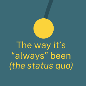 the way it's always been (the status quo)
